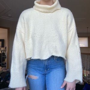 Urban outfitters cream chunky turtle neck sweater